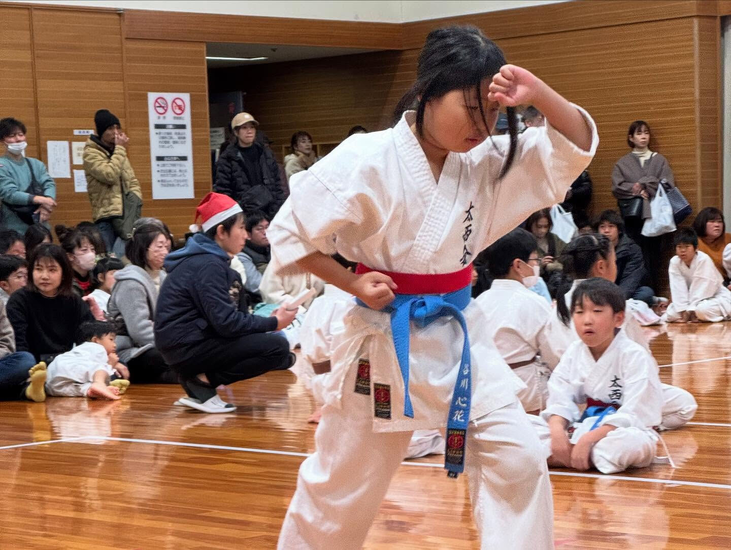 12月15日クリスマス大会、白鷺・城山台支部のみんな、頑張り