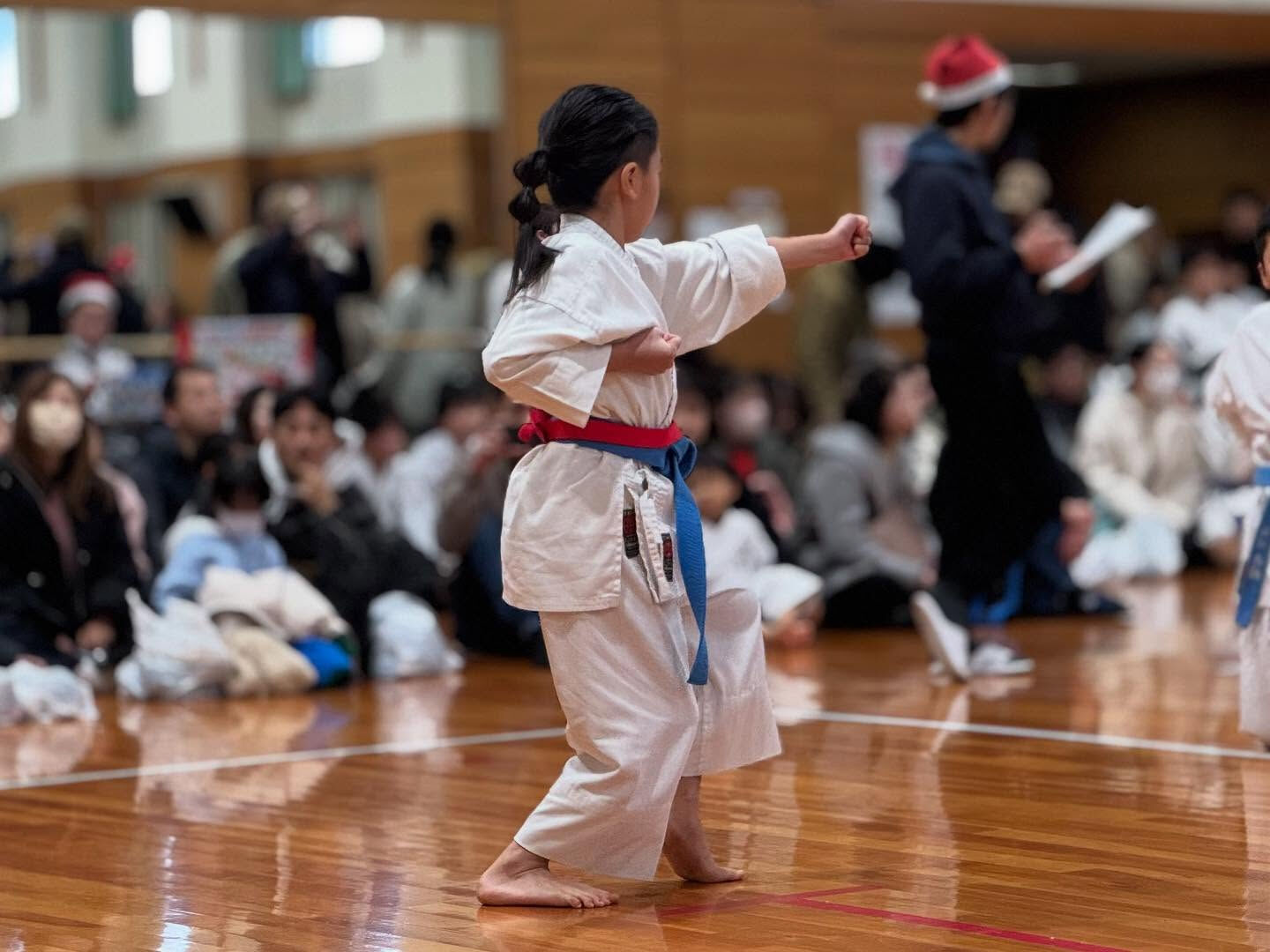 12月15日クリスマス大会、白鷺・城山台支部のみんな、頑張り
